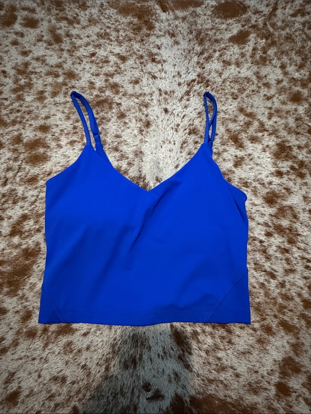 Womens Lulu Lemon blue cropped tank